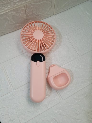 VENTILADOR RECARGABLE ROSADO DE 6 VELOCIDADES