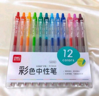 SET DE 12 LAPICEROS TINTA GEL MULTICOLOR - 1
