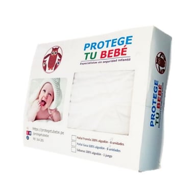 PAÑALES INFANTIL PROTEGE TU BEBE PTB A011 DE FRANELA BEBÉ BOMBASÍ 6 UNIDADES - 3