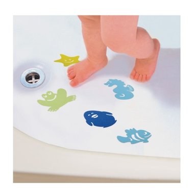BANDAS ANTIDESLIZANTES DREAMBABY PARA BAÑO F129 MULTICOLOR PACK DE 10