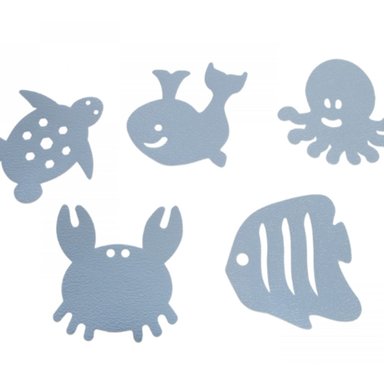 BANDAS ANTIDESLIZANTES DREAMBABY PARA BAÑERA F128 HEAT ALERT AZUL ACERO PACK DE 10