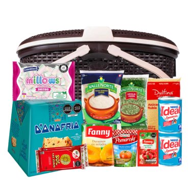 CANASTA DE NAVIDAD 7 CON PANETÓN DONOFRIO EN CAJA
