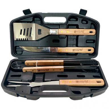 SET PARRILLERO FACUSA FACUSA MARRÓN ACCESORIOS Y UTENSILIOS REGALO PARA HOMBRE
