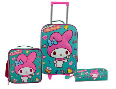 SET MOCHILA DON REGALO LILA MY MELODY MODELO KOMBAT OFICIO ESCOLAR PARA NIÑAS
