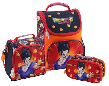 SET MOCHILA SCOOL AZUL PICK DRAGON BALL MODELO MAGIC ESCOLAR PARA NIÑOS