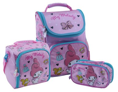 SET MOCHILA SCOOL LILA PICK MY MELODY MODELO MAGIC ESCOLAR PARA NIÑAS