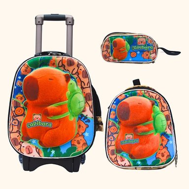 MOCHILA ESCOLAR CAPIBARA PARA NIÑO