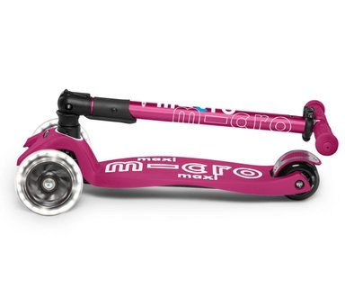SCOOTER MAXI MICRO DELUXE FOLDABLE LED BERRY RED - 3