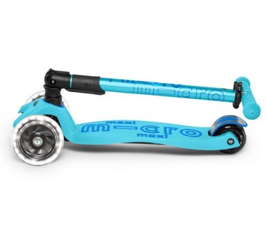 SCOOTER MAXI MICRO DELUXE FOLDABLE LED CELESTE - 3