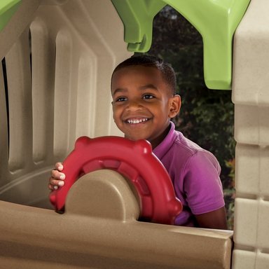 JUEGO DE EXTERIOR COLUMPIO Y RESBALADERA PARA NIÑOS STEP 2 GIMNASIO BEIGE - 4