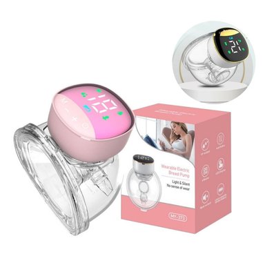 EXTRACTOR DE LECHE PORTÁTIL MANOS LIBRES COLOR ROSADO