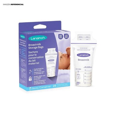 BOLSAS DE ALMACENAMIENTO DE LECHE MATERNA LANSINOH 25 UNIDADES