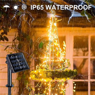 LUCES NAVIDEÑAS CON PANEL SOLAR AHORRATIVO 10 METROS - 03 UNIDADES - 2