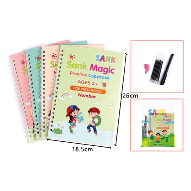 PACK 4 LIBROS MÁGICOS EDUCATIVOS REUTILIZABLES PRÁCTICO