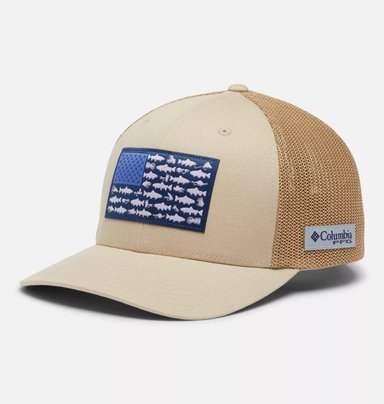 GORRO COLUMBIA FLEX FIT TALLA FISH FLAG CREMA