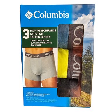 COLUMBIA PAQUETE DE 3 BOXERS CALZONCILLOS DEPORTIVOS PARA HOMBRE