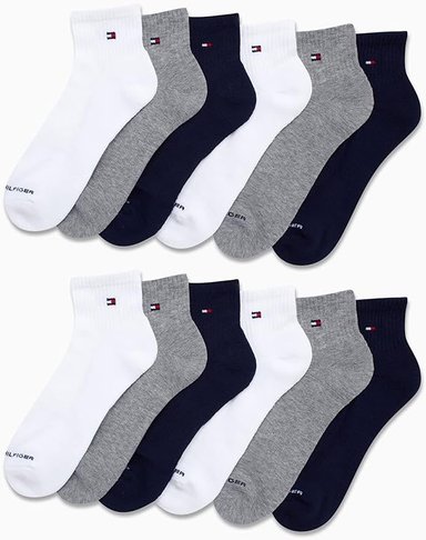 MEDIAS TOMMY HILFIGER PACK DE 6 PARES PARA HOMBRE CALCETINES AZUL, GRIS Y BLANCO - 2