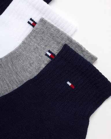 MEDIAS TOMMY HILFIGER PACK DE 6 PARES PARA HOMBRE CALCETINES AZUL, GRIS Y BLANCO - 3