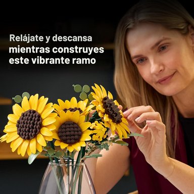 LEGO BOTANICALS 11502 - JUEGO DE CONSTRUCCIÓN DE RAMO DE GIRASOL PARA ADULTOS DE 686 PIEZAS - 3