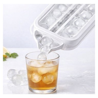 2 BOTELLA MOLDE DE HIELO ESFÉRICO