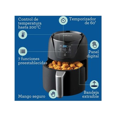FREIDORA OSTER CKSTAF40DDF-053 4 L DIGITAL AIRE PANEL NEGRO - 2