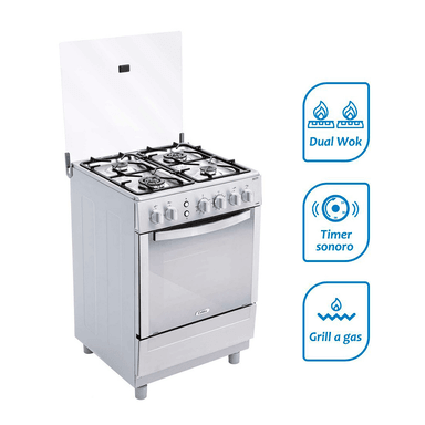 COCINA DE PIE A GAS COLDEX 4 QUEMADORES CX681 24' ACERO INOXIDABLE - 2