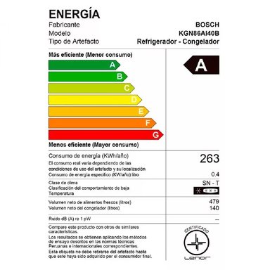 REFRIGERADORA BOSCH KGN86AI40B BOTTOM FREEZER 619 LITROS NO FROST ACERO INOXIDABLE - 6