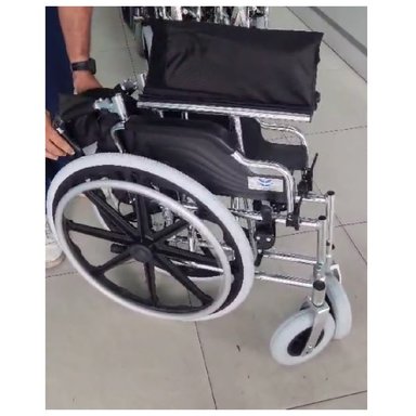 SILLA DE RUEDAS ESTÁNDAR APOYA BRAZOS MOVIBLES AROS PVC - 4