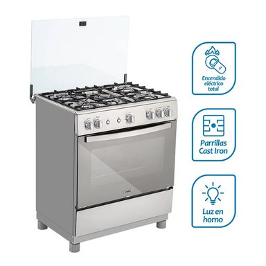 COCINA COLDEX CX721 PLUS A GAS DE PIE 30' 5 QUEMADORES INOX