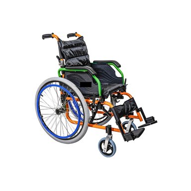 SILLA DE RUEDAS PEDIÁTRICA CON RESPALDO ABATIBLE