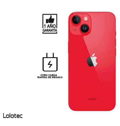 IPHONE 14 128 GB / REACONDICIONADO GRADO A / COLOR: ROJO