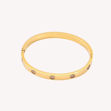 PULSERA FLEIRI AND MANNER ACERO INOXIDABLE CON DIAMANTE LA SONRISA HAPPINESS