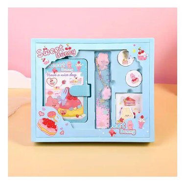 DIARIO CON SET DE MANUALIDADES OEM PARA NIÑOS COLOR CELESTE - 1