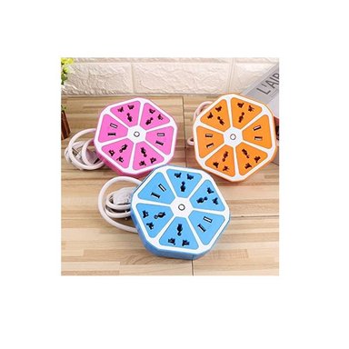 ENCHUFE TOMACORRIENTE EXTENSIÓN MÚLTIPLE 4 TOMAS + 4 PUERTOS USB