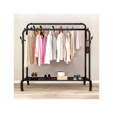 ESTANTE ORGANIZADOR ROPA PERCHERO CON RUEDAS PB  BLANCO - 4