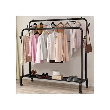 ESTANTE ORGANIZADOR ROPA PERCHERO CON RUEDAS PB  BLANCO - 5