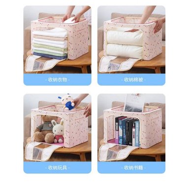 ORGANIZADOR OEM CELESTE CAJA ALMACENAMIENTO MULTIFUNCIONAL PLEGABLE 66 LITROS - 4