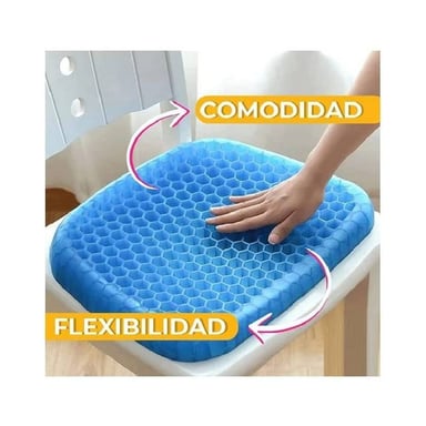 COJÍN AZUL ASIENTO DE GEL ERGONÓMICO PARA SILLAS DE 1000GRMS - 4
