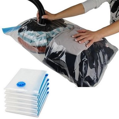 4 BOLSAS DE ROPA COMPRESORAS AL VACÍO  70 X 100 CM - 2