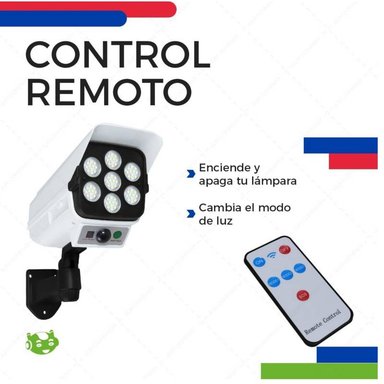 LÁMPARA OEM SOLAR LED TIPO CAMARA SEGURIDAD SENSOR MOVIMIENTO