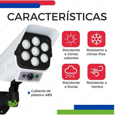LÁMPARA OEM SOLAR LED TIPO CAMARA SEGURIDAD SENSOR MOVIMIENTO - 3