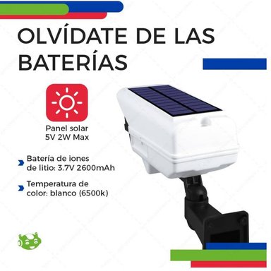 LÁMPARA OEM SOLAR LED TIPO CAMARA SEGURIDAD SENSOR MOVIMIENTO - 4
