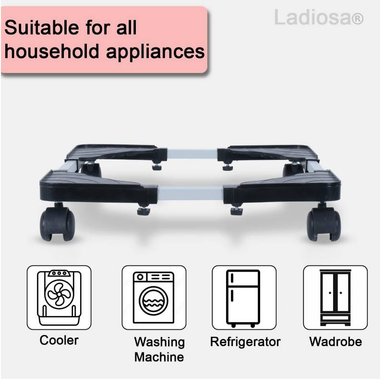 BASE AJUSTABLE MULTIFUNCIONAL OEM CON RUEDAS PARA ELECTRODOMÉSTICOS ACERO - 6
