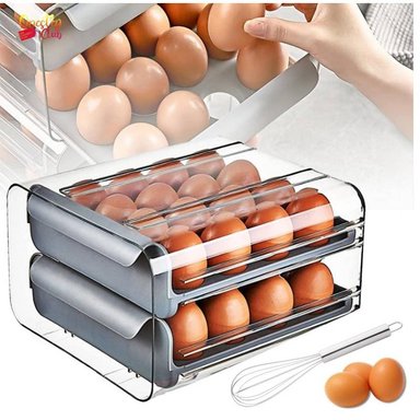 ORGANIZADOR DE HUEVOS OEM 2 NIVELES 32 UNIDADES - PORTA HUEVOS