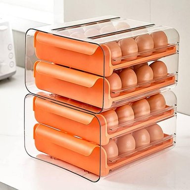 ORGANIZADOR DE HUEVOS 2 NIVELES 32 UNIDADES - PORTA HUEVOS