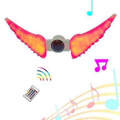 FOCO MULTICOLOR AMPOLLETA LED 50W E27 RGB ALAS ANGEL PARLANTES BLUETOOTH