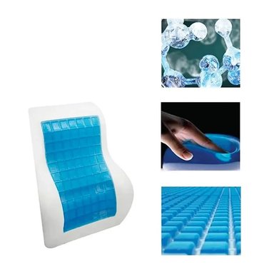 COJIN ESPALDAR VISCOELASTICO CON GEL Y FUNDA