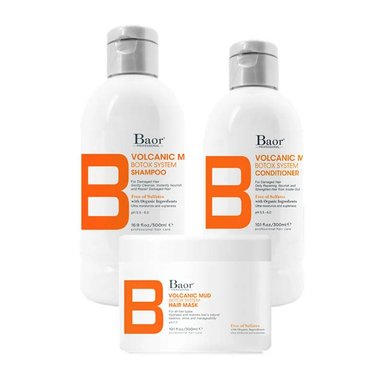 PACK BAOR PROFESSIONAL BAOR B  VOLCANIC MUD SHAMPOO ACONDICIONADOR MASCARILLA - 1