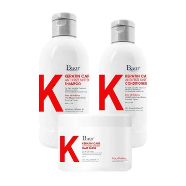 BAOR K - TRIPACK KERATIN CARE SHAMPOO  ACONDICIONADOR  MASCARILLA - 1