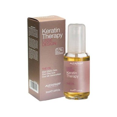 TRATAMIENTO ALFAPARF MILANO SEMI DI LINO 50ML KERATIN THERAPY OIL LISSE DESIGN - 1